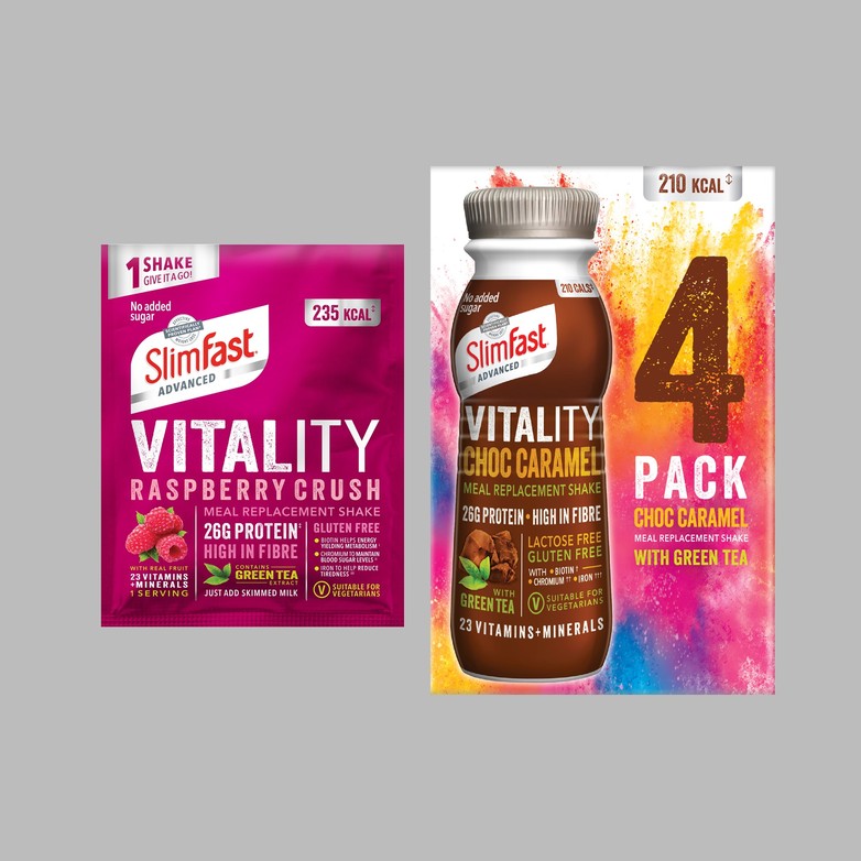 NEW SlimFast Vitality Sachets and Ready to Drink 4 packs