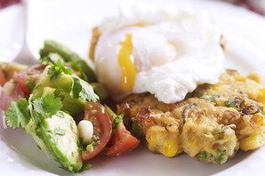 Sweet and Sassy Corn Fritta with Sunny Poached Egg