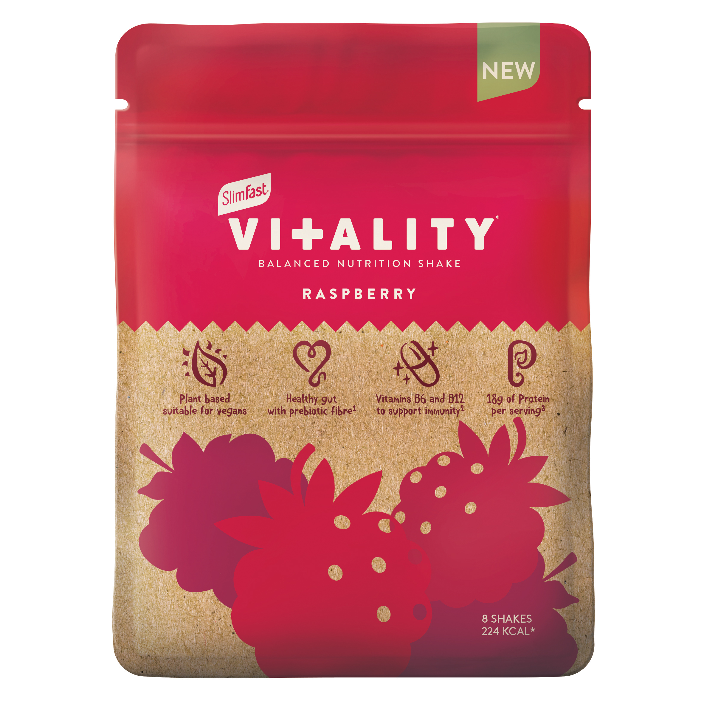 SlimFast Vi+ality Balanced Nutrition Raspberry Shake