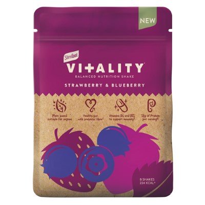 SlimFast Vi+ality Balanced Nutrition Strawberry & Blueberry Shake