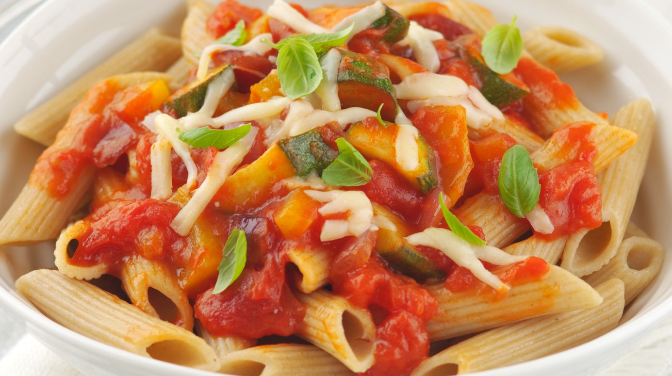 Mediterranean pasta Recipe - 597 Calories Veggie Recipes