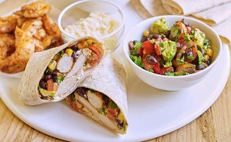 Chicken Fajitas with Mexican Bean Salad