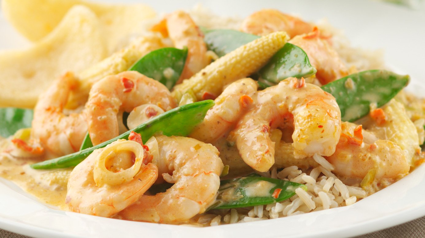 Thai prawn curry