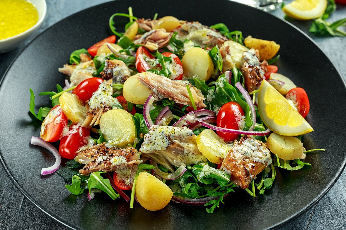 Mackerel & Egg Potato Salad