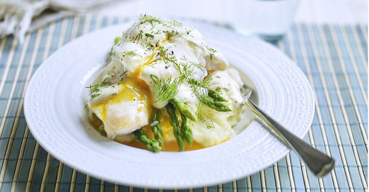 Smoked Haddock, Asparagus, Mashed Potato and Poached Eggs