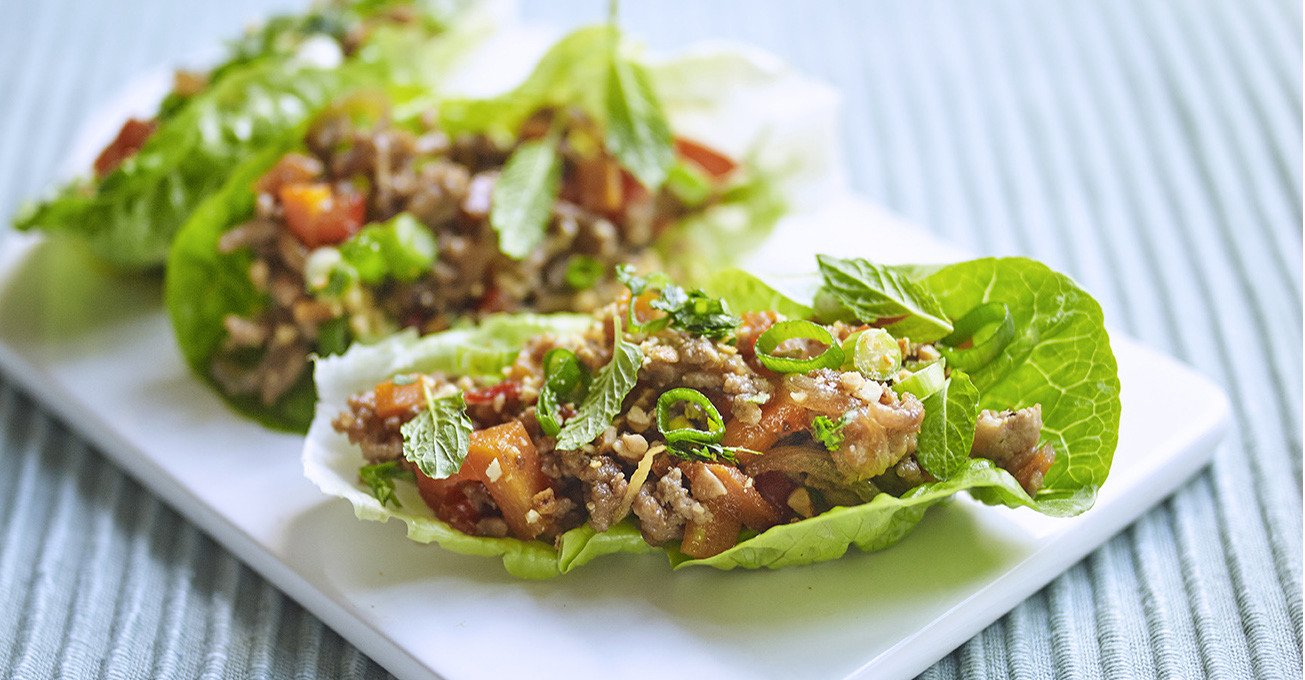 Spiced Minced Pork lettuce Cups