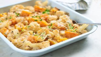 Butternut Squash and Cauliflower Gratin 