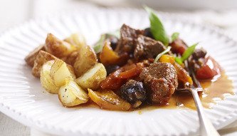 Happy n Hearty Italian Beef Stew & Golden Baby Roasties