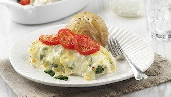 Cheesy Fish Gratin and Baked Potatoes